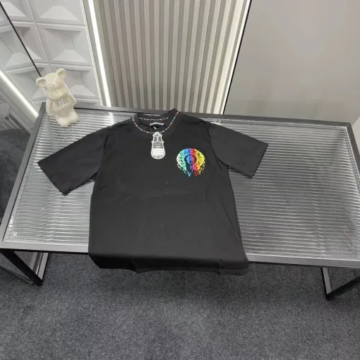 Luxuriöse Chrome Hearts Kurzarm-Kollektion mit schwarzer Stickerei