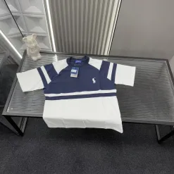 Luxus Ralph Lauren Kurzarm Schwarz Bestickt Luxus