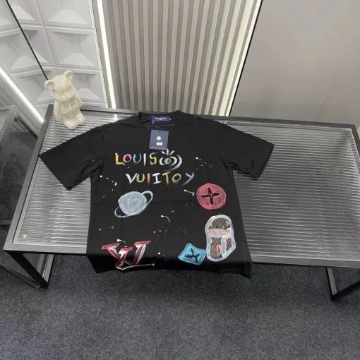 Premium Louis Vuitton Kurzarm-Kollektion in Schwarz