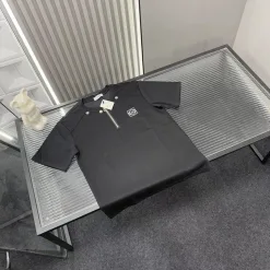 Luxus Loewe Kurzarm Schwarz Logo Luxus