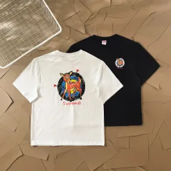 Luxus Supreme Kurzarm Weiß Print Style