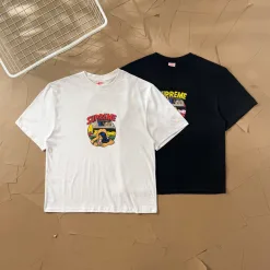 Premium Supreme Kurzarm Weißes Logo Luxus