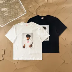 Bestseller Supreme Kurzarm-Kollektion mit weißem Druck
