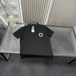 Premium Qualität Chrome Hearts Kurzarm Schwarz Bestickt Luxus
