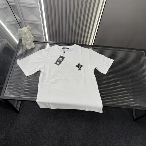 Luxus Chrome Hearts Kurzarm Weiß Print Luxus