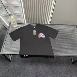 Premium Chrome Hearts Kurzarm Blau Stickerei Stil