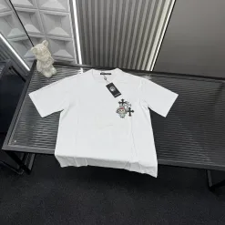 Luxus Chrome Hearts Kurzarm Weiß Bestickte Kollektion