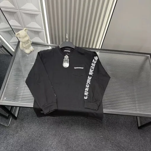 Premium Qualität Chrome Hearts Langarm Schwarz Luxus
