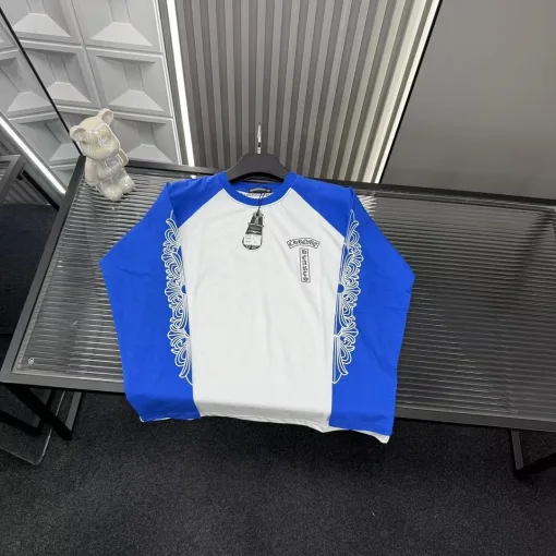 Luxus Chrome Hearts Langarmshirt mit weißem Print