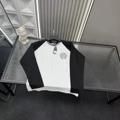 Meistverkaufte Chrome Hearts Langarm Weiß Bestickt Luxus