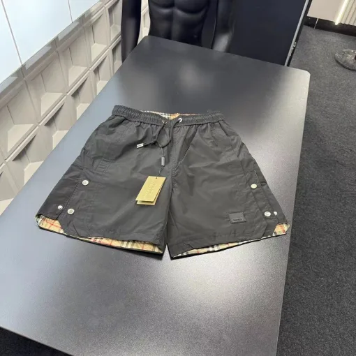 Bestseller Burberry Shorts Schwarz Leder Stil