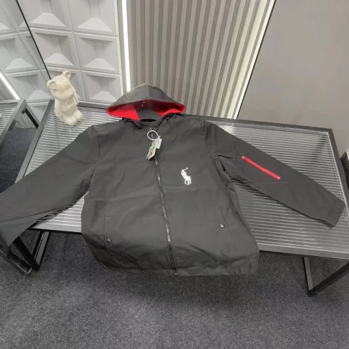 Luxus Ralph Lauren Jacken Schwarz Bestickt Luxus