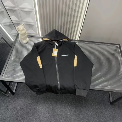 Premium Burberry Jacken Schwarz Bestickte Kollektion