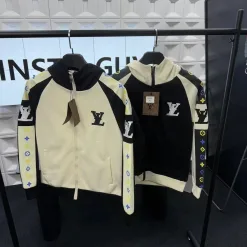 Premium Louis Vuitton Jacken im weißen bestickten Stil