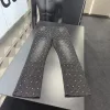 Hochwertige Ami-Hose im schwarzen Print-Stil