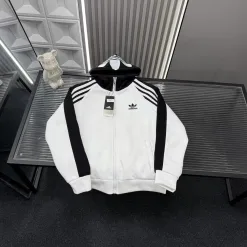 Luxus Adidas Mantel Weiß Bestickt Luxus