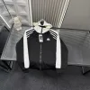 Hochwertiger Adidas Mantel Schwarz Bestickt Luxus