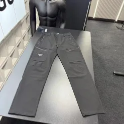 Luxus Prada Hose Schwarz Logo Luxus