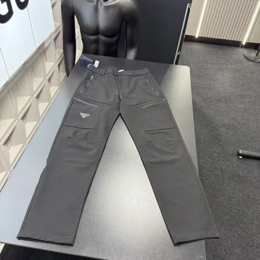 Luxus Prada Hose Schwarz Logo Luxus