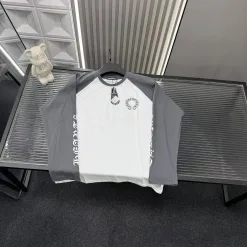 Meistverkaufte Chrome Hearts Langarm Weiß Patchwork Luxus