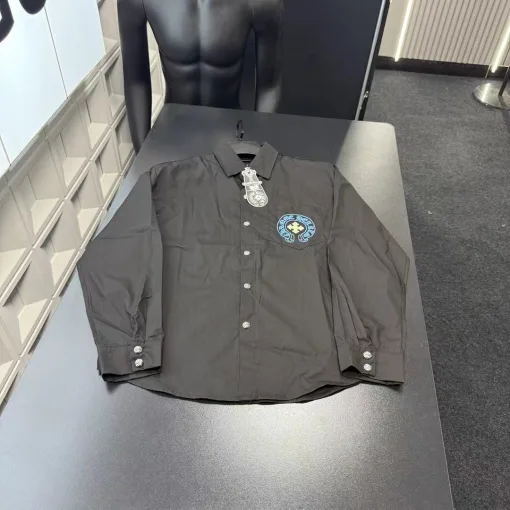 Luxus Chrome Hearts Shirt Schwarz Bestickt Luxus