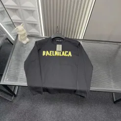 Premium Qualität Balenciaga Sweatshirts Schwarz Monogramm Luxus