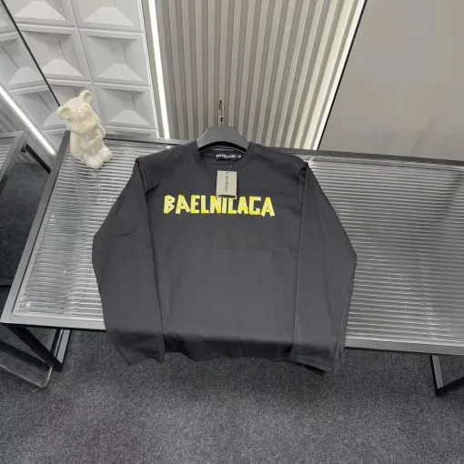 Premium Qualität Balenciaga Sweatshirts Schwarz Monogramm Luxus