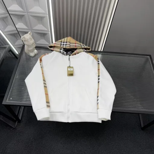 Bestseller Burberry Mantel Weiß Patchwork Luxus
