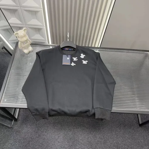 Hochwertige Louis Vuitton Sweatshirts im schwarzen Stil