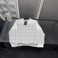 Premium Louis Vuitton Sweatshirts im weißen Monogramm-Stil