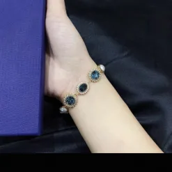 Hochwertige Swarovski Armbänder Blue Vintage Collection