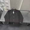 Meistverkaufte Chrome Hearts Jacken Schwarz Denim Logo Luxus
