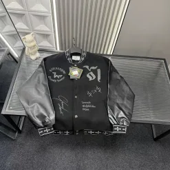 Luxus Burberry Mantel Schwarz Bestickt Luxus