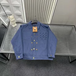Bestseller Louis Vuitton Jacken Navy Denim Bestickte Kollektion