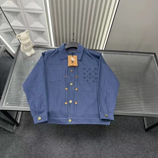 Bestseller Louis Vuitton Jacken Navy Denim Bestickte Kollektion