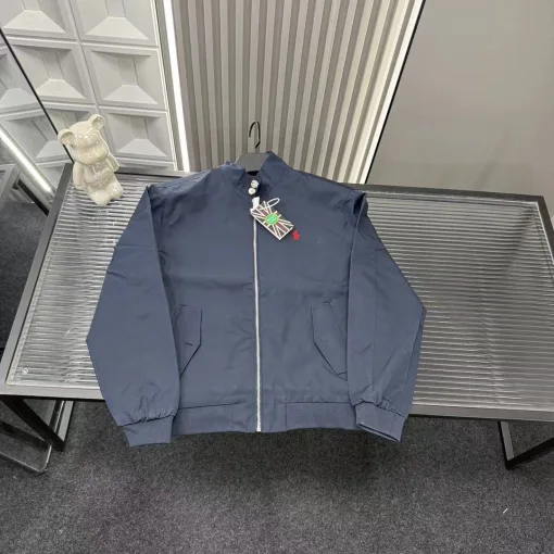 Luxus Ralph Lauren Mantel Navy Bestickt Luxus