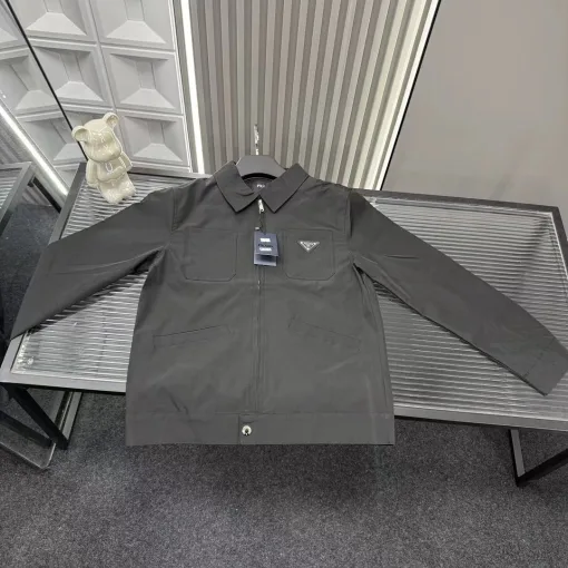 Luxus Prada Mantel Schwarz Kollektion