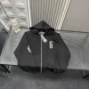 Premium Qualität Chrome Hearts Mantel Schwarz Bestickt Luxus