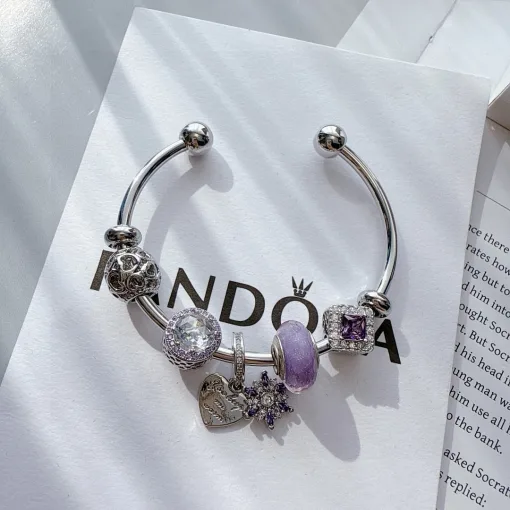 Bestseller Pandora Armbänder Lila Elegant Luxus
