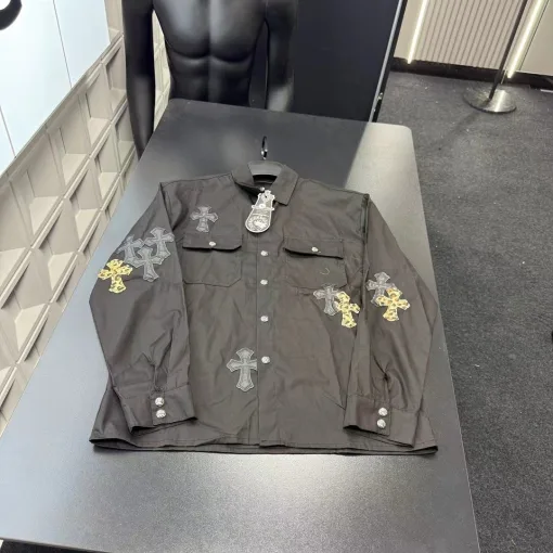 Meistverkauftes Chrome Hearts Shirt Schwarz Print Style
