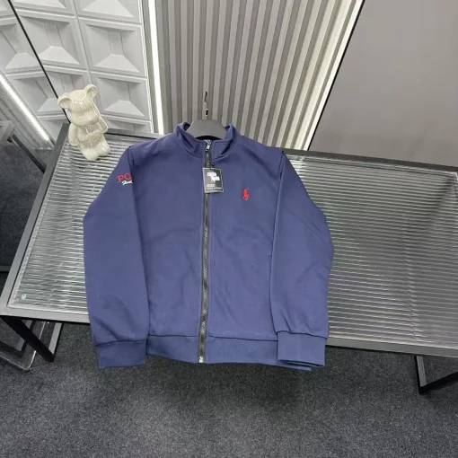Luxus-Mantel von Ralph Lauren im Marine-Stil mit Stickerei