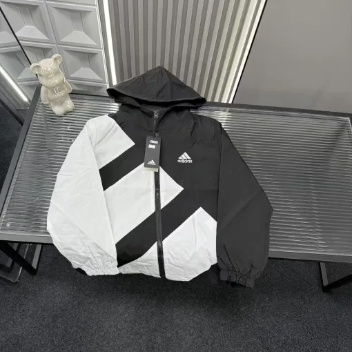 Premium Adidas Mantel Schwarz Bestickt Luxus
