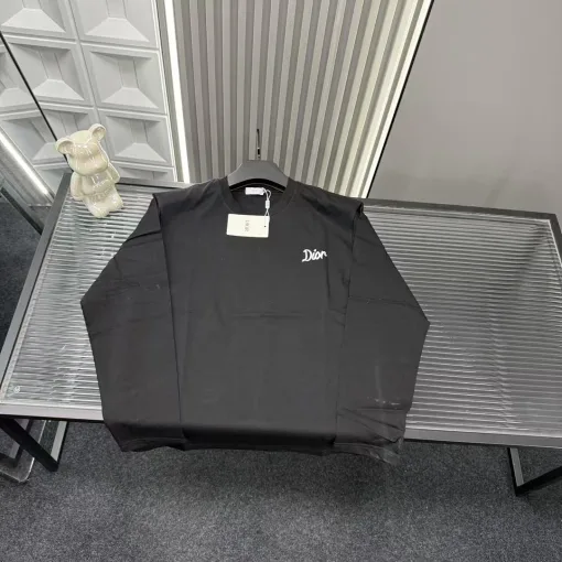 Bestseller Dior Langarm Schwarz Bestickt Luxus