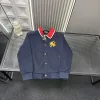 Luxus-Mantel von Givenchy, Marineblau, bestickte Kollektion