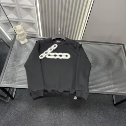 Luxury Earth Sweatshirts Schwarze Stickerei-Kollektion