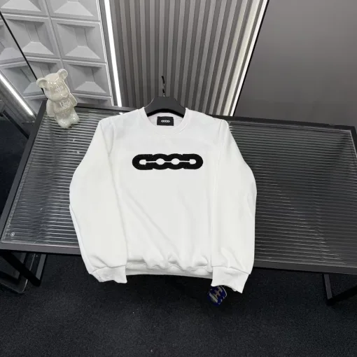 Premium Earth Sweatshirts Weiße Stickerei Luxus