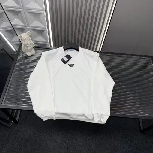 Luxus Prada Sweatshirts Weißer Stil