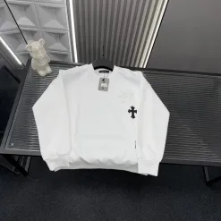 Meistverkaufte Chrome Hearts Langarmshirt in Weiß mit Stickerei