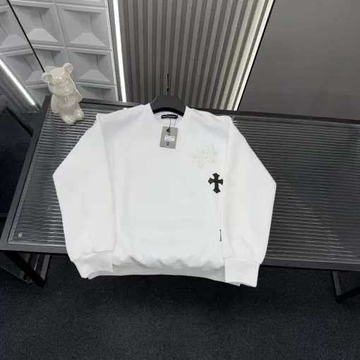 Meistverkaufte Chrome Hearts Langarmshirt in Weiß mit Stickerei