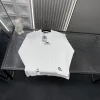 Luxus Balenciaga Langarm Weiß Bestickt Stil